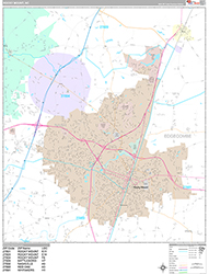 Rocky Mount Wall Map Premium Style 2026